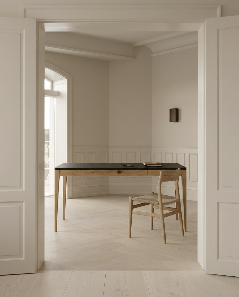 Adriana One-Piece with a chair, seen through double doors