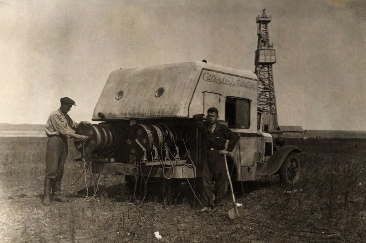 My grandfather on an oil prospecting expedition